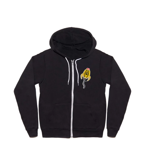 An hoody with an illustration of A spaceship graffiti, an 0 inspired from 0 2B Pencil