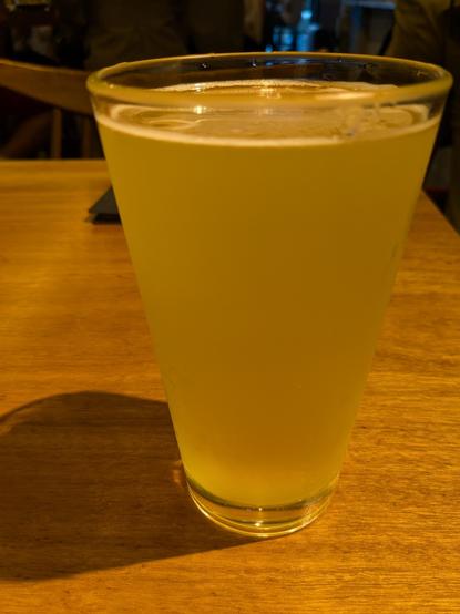 Kaigan brewery Bakekujira witbier in a pint glass