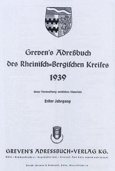 Eins der fünf seit Juni erfassten Adressbücher kommt aus dem Rheinisch-Bergischen Kreis