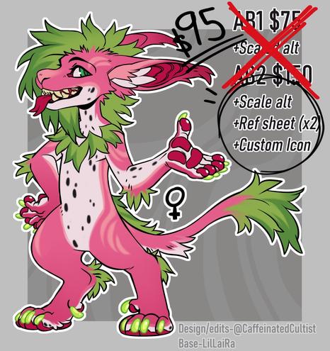 furry character adopt sheet, sale price.