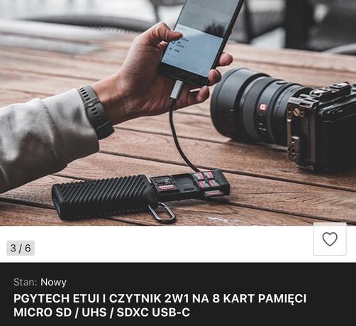 Phytech card case reader. Czyli urządzenie do przechowywania i czytnik kart pamięci w jednym wraz z kablem usbc