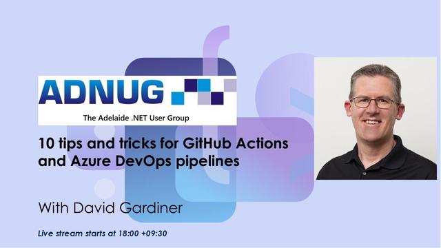 Title slide with talk title and headshot of David