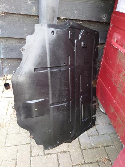 plastic cover that goes below sump got cleaned up and dressed as well