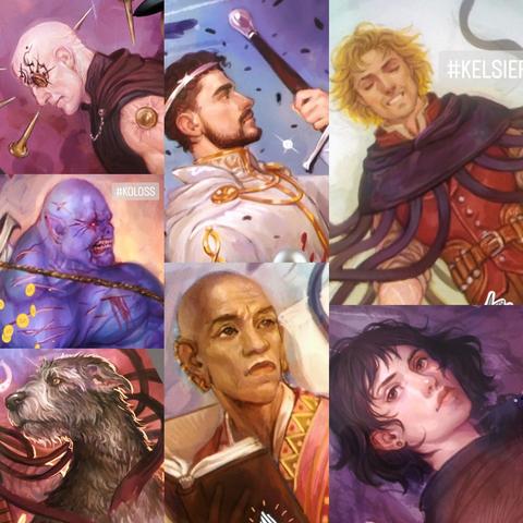 Semirealism style art Close up Mistborn characters Brandon sanderson.
