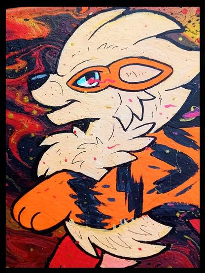 Arcanine painting close up