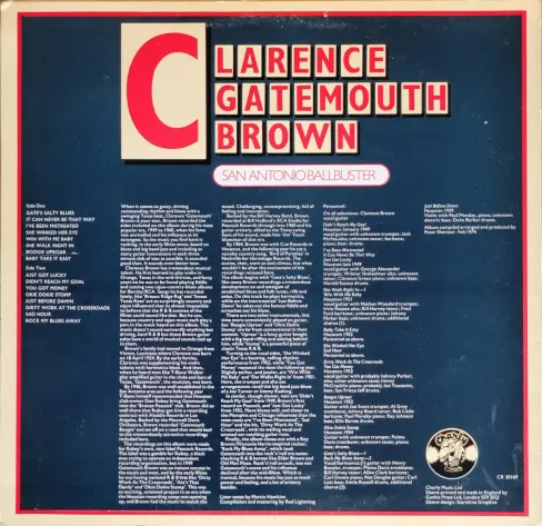 album back - credits, track list, liner notes