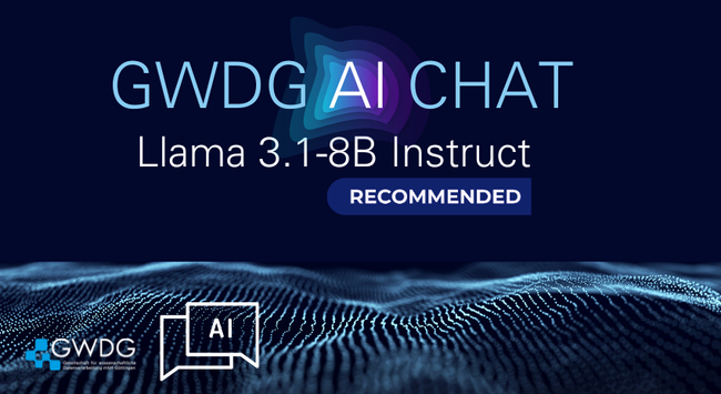 Llama 3.1-8B Instruct als empfohlenes Modell für den GWDG AI Chat