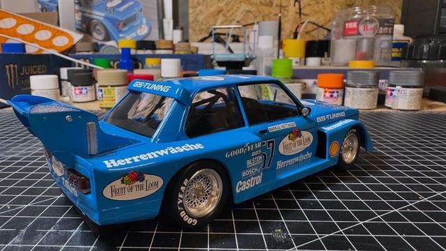 Framed box art of a BMW 320 Group 5 from Italieri in 1:24