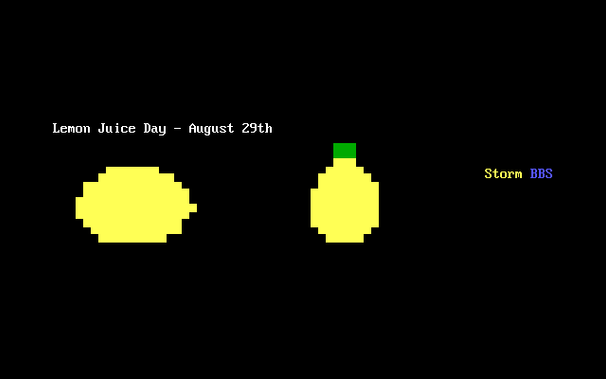 Like a strange citrus family reunion in the dark, a lemon lying on its side is confronted by a lemon-shaped lemon juice bottle standing on its end.