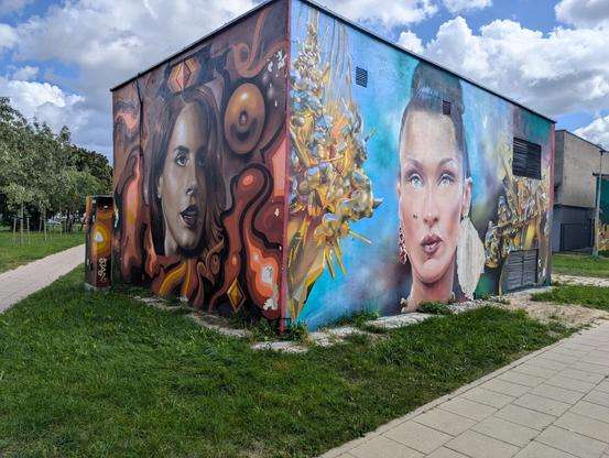 Artwork by unknown artist in Vilnius, Lithuania
