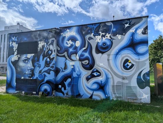 Artwork by unknown artist in Vilnius, Lithuania