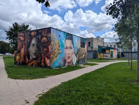 Artwork by unknown artist in Vilnius, Lithuania