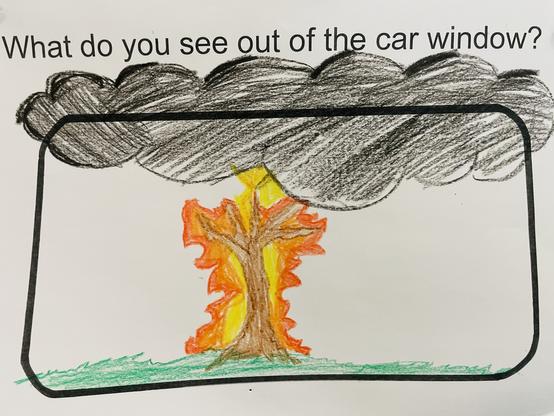 A child's gaze out of the car window: Incinerated landscapes