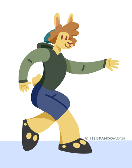 digital art of a very stylized llama character made to look like a generic corporate art style.