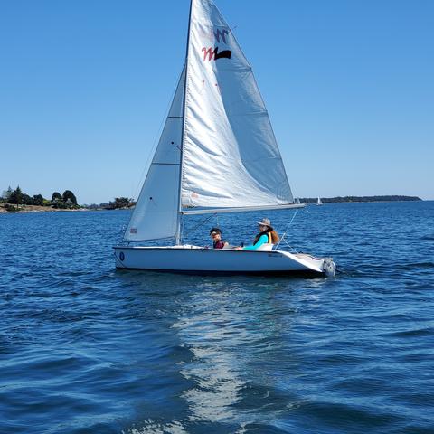 Me & Nadene in Martin 16 sailboat.