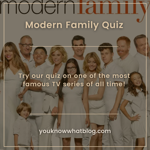Modern Family Quiz promotion post by youknnowwhatblog