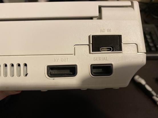 The 3D printed spacer for the Robot_Retro USB-C PSU unit.