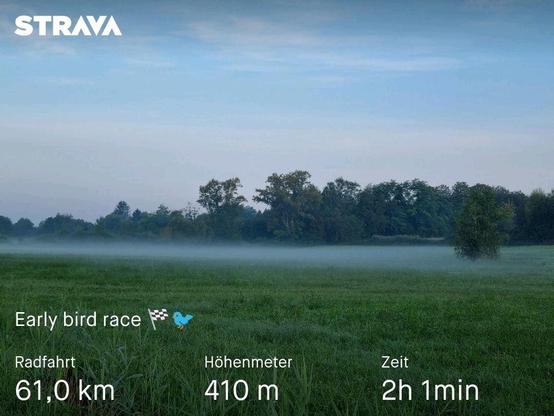 Screenshot der Strava App mit Daten der Rennradausfahrt