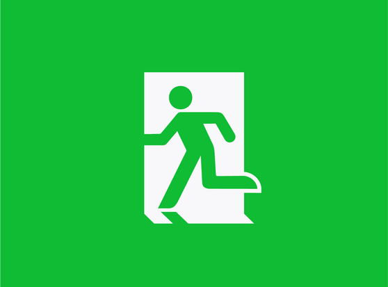 Exit Sign ISO 7010 symbol