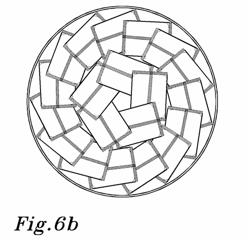 Patent drawing of a ring of overlapping nicotine packets that are apparently called "snus"