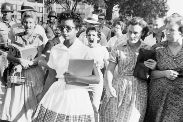 September 3, 1957 - Elizabeth Eckford was blocked from becoming the first black student at Little Rock’s Central High School in Arkansas.