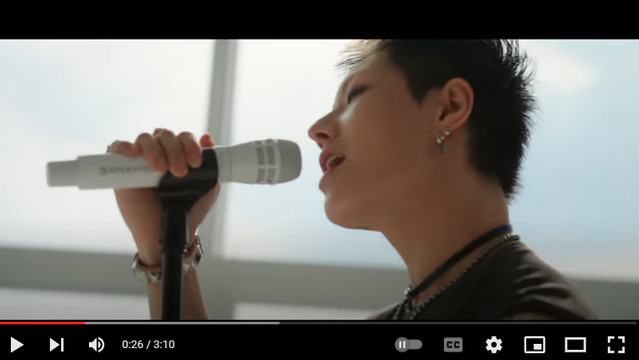 Screenshot of Hanse from the Live Clip of Eyes Deep As the Ocean