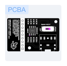 PCB render with parts on them
