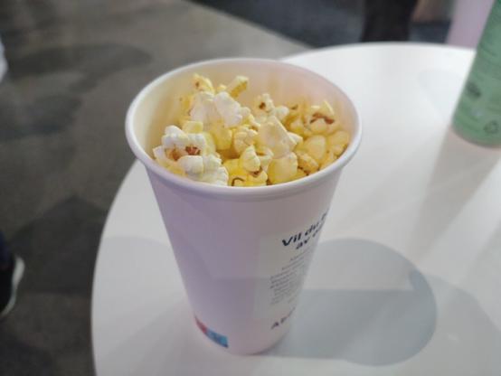 Spiced freshly popped pop corn at JavaZone 2024