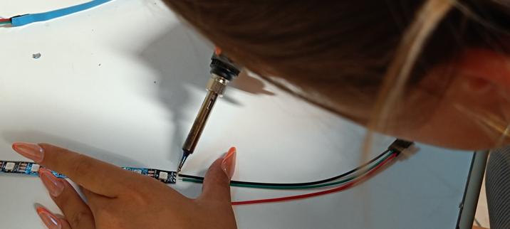 Preparazione dei segmenti di strisce LED