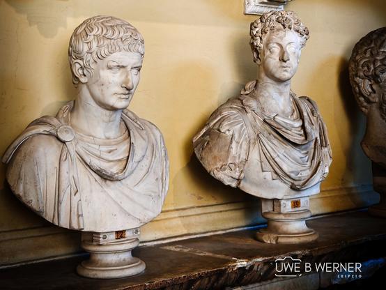 busts in the Vatican Museums, Rome