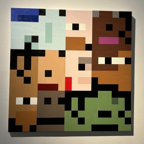 Gemalte Pixelart.