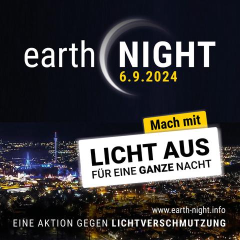 earth night: Licht aus.