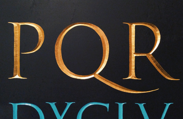 Photo by Scott Boms of his carved and gilded piece from Paul Herrera