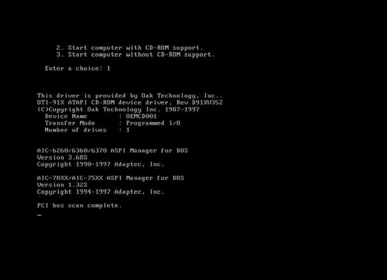 Windows 98 SE, Start Computer with CD ROM Support