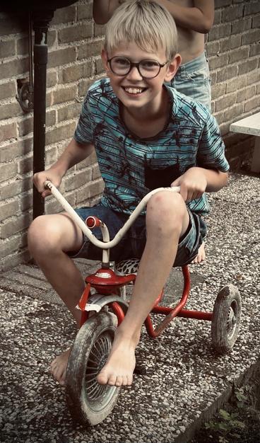 The 10yo on my 1972 trike