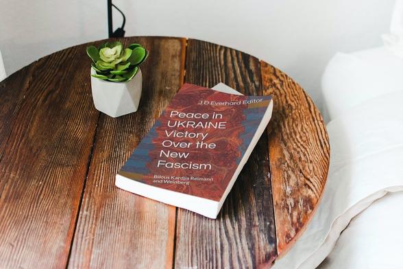 the book on a table