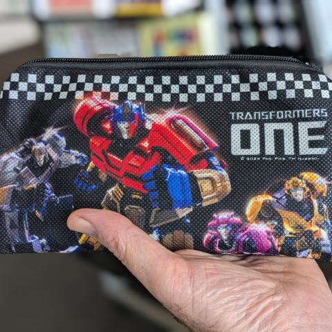 Transformers One movie shwag, Pencil Bag.
