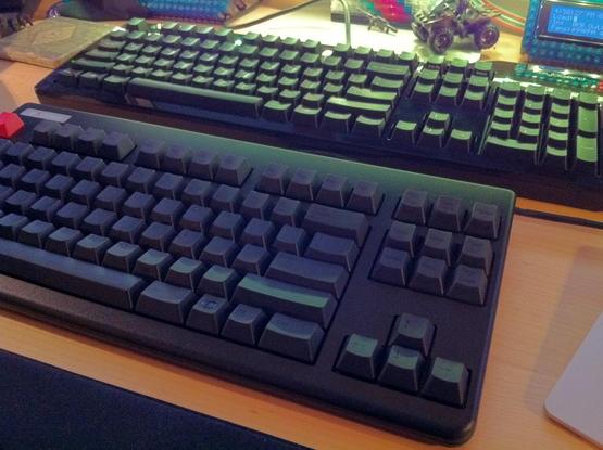 RealForce 87U (Topre switches) & Das Keyboard (Cherry MX Blue switches)