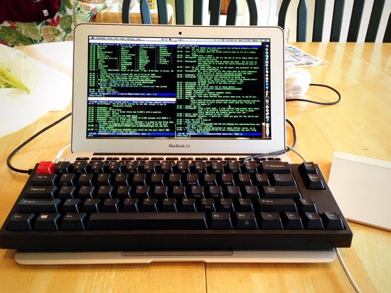 Leopold FC660C capacitive switch (Topre) keyboard on a MacBook Air 2012