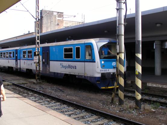 A CD Regio Nova diesel train waiting at Praha Smíchov