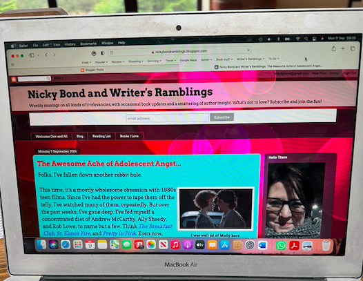 The opening paragraph of the blog post linked in the toot. The blog is called Nicky Bond and Writer' Ramblings and the post is entitled The Awesome Ache of Adolescent Angst.
