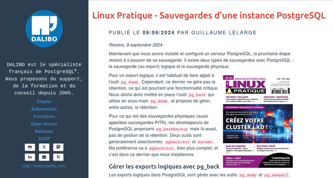 capture de l'article