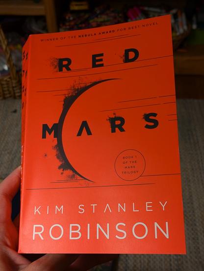 Cover of Red Mars by Kim Stanley Robinson. It's red.