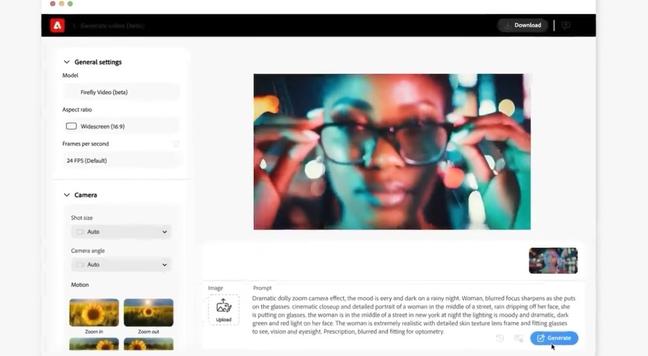 Adobe Text-to-Video feature
