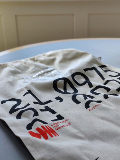 Tote bag received as part of Copenhagen Half Marathon 2024.