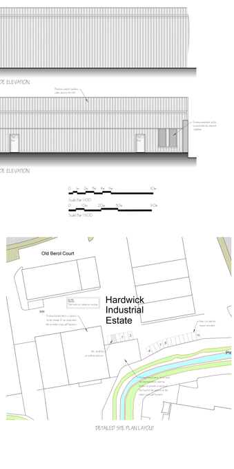 Plan showing a car park with no cycle parking