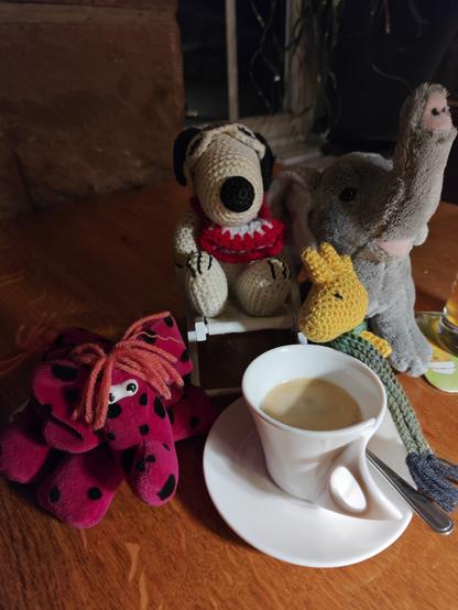 Espresso für Sir Franz von Fant, Snoopy, Woodstock und Trötifant
