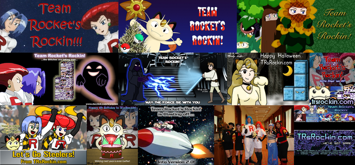A selection of headers, banners, and other images from the history of TRsRockin