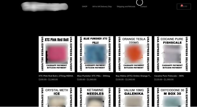 Screenshot of a darknet market offering illegal drugs now operating on the clearnet.