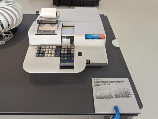 A picture of the Olivetti Programma 101 (1965) the worlds' first desktop personal computer.t